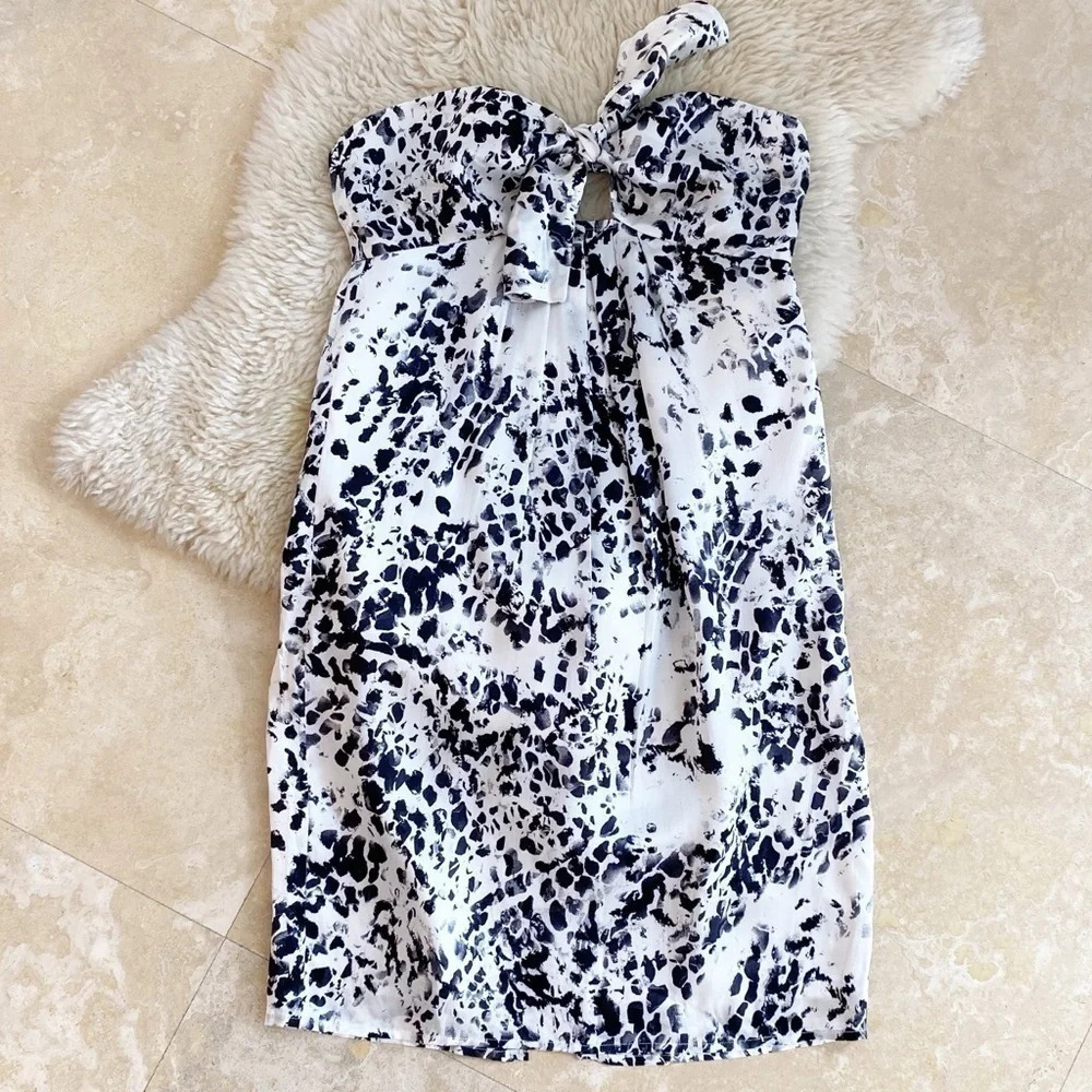 Twelfth Street 100% Silk Strapless Tie Mini Dress size 2